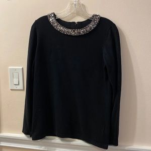 Black Sweater with Rhinestones